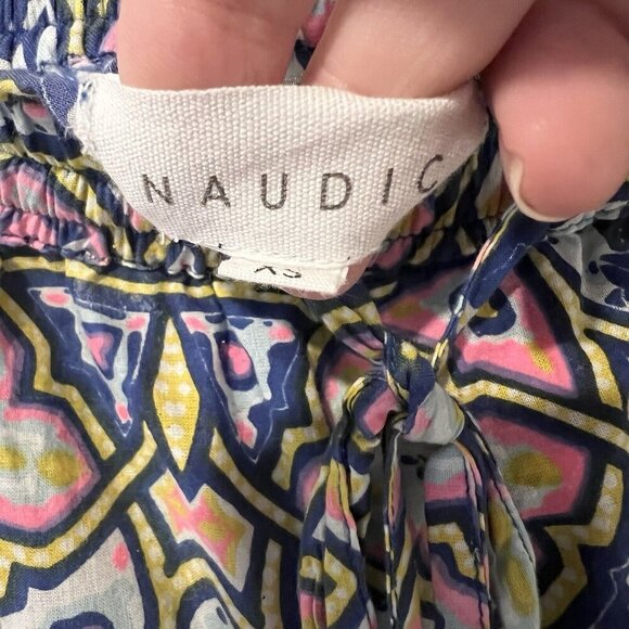 Naudic Womens Tiered Tropical Maxi Skirt Size XS Boho Cottage Embroidered Tassel - Picture 7 of 11